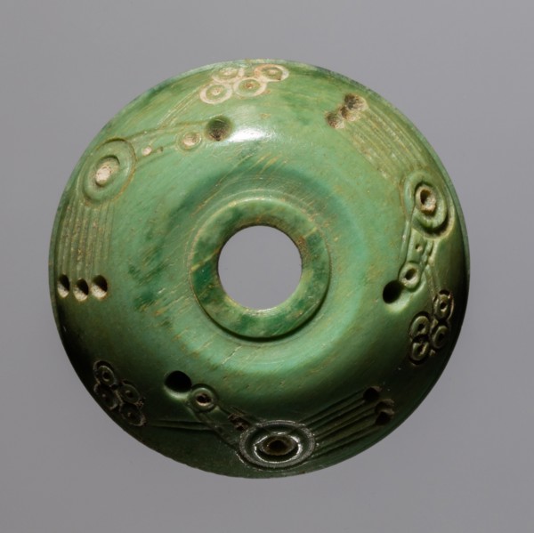 Spindle Whorl, 700s - 900s. Iran, early Islamic period, 8th - 10th century. Bone, incised; overall:
