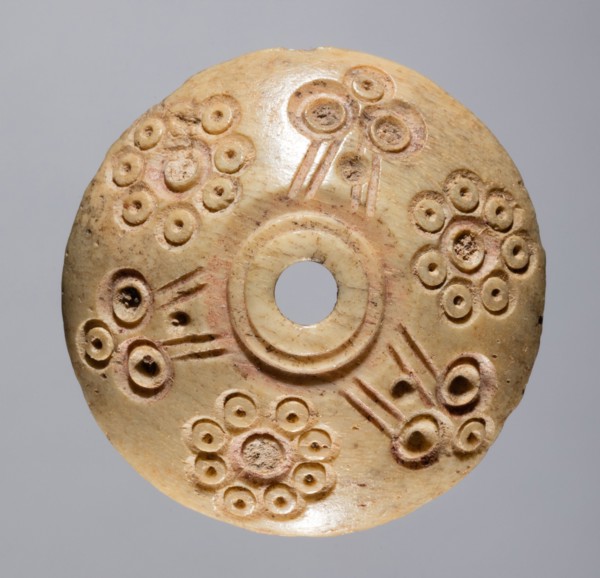 Spindle Whorl, 700s - 900s. Iran, early Islamic period, 8th - 10th century. Bone, incised; overall: