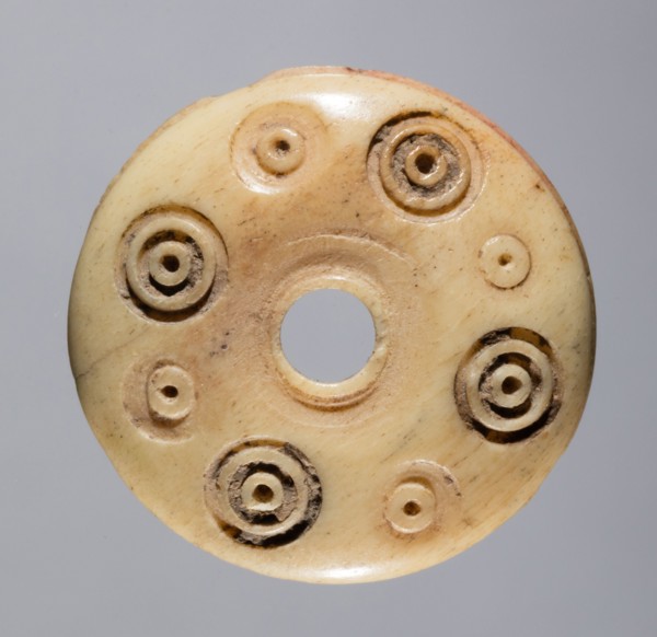 Spindle Whorl, 700s - 900s. Iran, early Islamic period, 8th - 10th century. Bone, incised; overall: