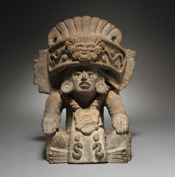 Funerary Urn, 400s-500s. Mexico, Oaxaca, 5th-6th Century. Earthenware; overall: 35.5 x 27.9 x 20 cm