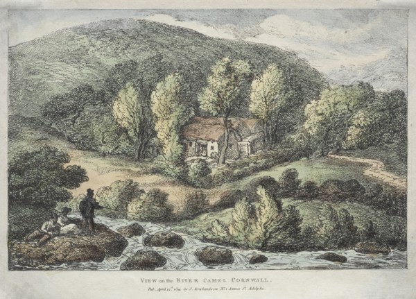Views in Cornwall:  View on the River Camel, Cornwall, 1812. Thomas Rowlandson (British, 1756-1827)