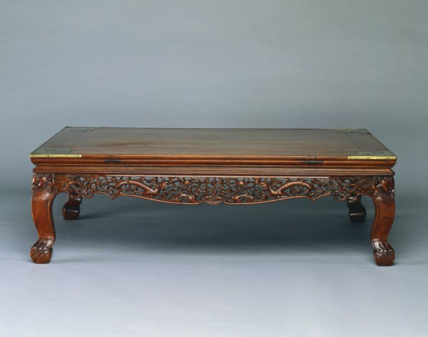Low Table (Kang) with Dragons in Clouds, 1400s. China, Ming dynasty (1368-1644). Huanghuali wood