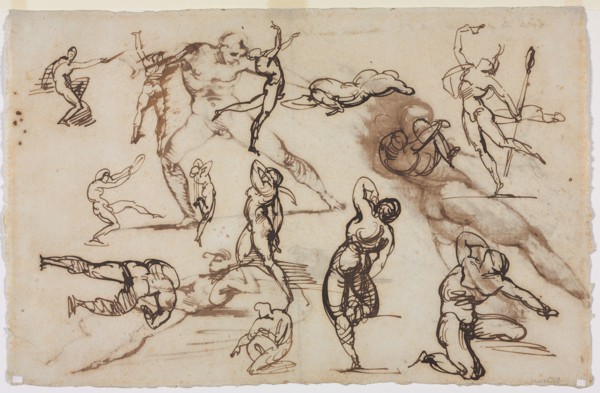 Sheet of Sketches (verso), 1819. Théodore Géricault (French, 1791-1824). Pen and ink;