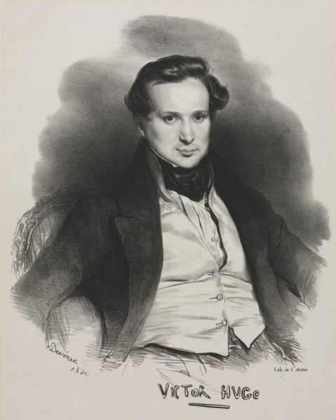 Victor Hugo, 1829. Achille Devéria (French, 1800-1857). Lithograph