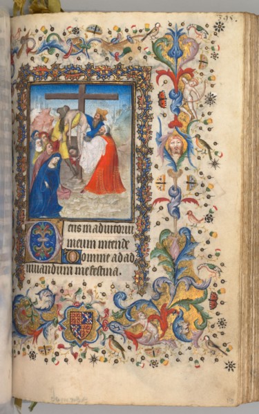 Hours of Charles the Noble, King of Navarre (1361-1425): fol. 192r, Descent from the Cross, c. 1405