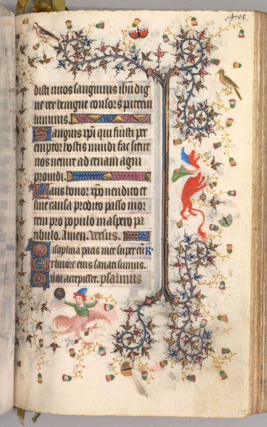 Hours of Charles the Noble, King of Navarre (1361-1425): fol. 195r, Text, c. 1405. Master of the