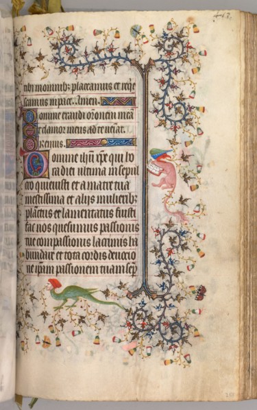 Hours of Charles the Noble, King of Navarre (1361-1425): fol. 2041r, Text, c. 1405. Master of the