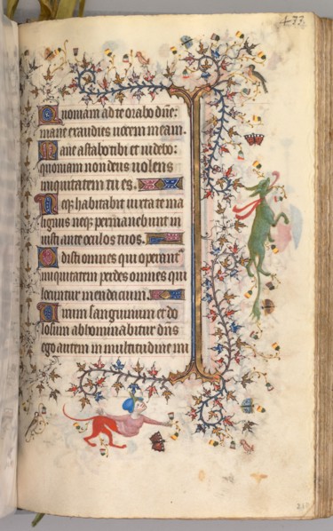 Hours of Charles the Noble, King of Navarre (1361-1425): fol. 211r, Text, c. 1405. Master of the