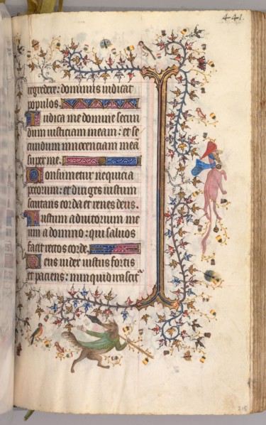 Hours of Charles the Noble, King of Navarre (1361-1425): fol. 215r, Text, c. 1405. Master of the