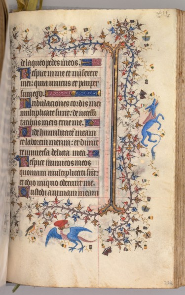 Hours of Charles the Noble, King of Navarre (1361-1425): fol. 222r, Text, c. 1405. Master of the