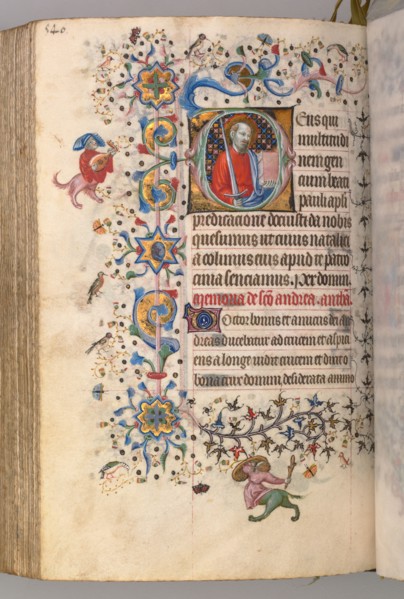 Hours of Charles the Noble, King of Navarre (1361-1425): fol. 264v, St. Paul, c. 1405. Master of