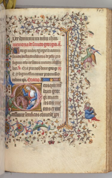 Hours of Charles the Noble, King of Navarre (1361-1425), fol. 278r, St. George, c. 1405. Master of