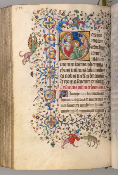 Hours of Charles the Noble, King of Navarre (1361-1425), fol. 280v, SS. Job and Eustace, c. 1405.