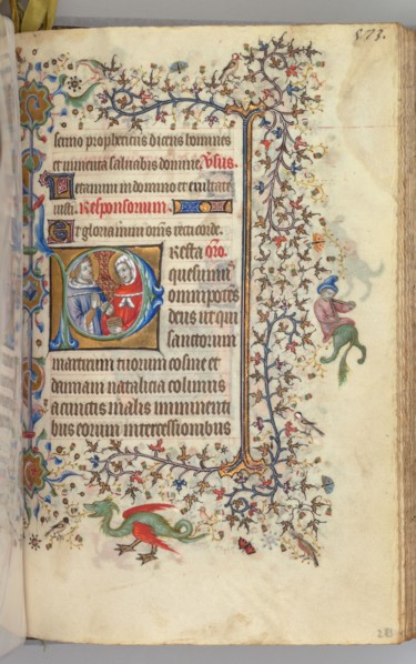 Hours of Charles the Noble, King of Navarre (1361-1425), fol. 281r, SS. Cosmas and Damien, c. 1405.