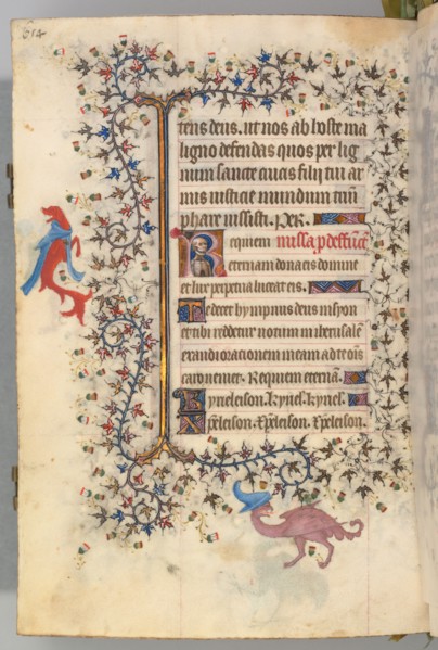 Hours of Charles the Noble, King of Navarre (1361-1425), fol. 321v, Bust of Death, c. 1405. Master