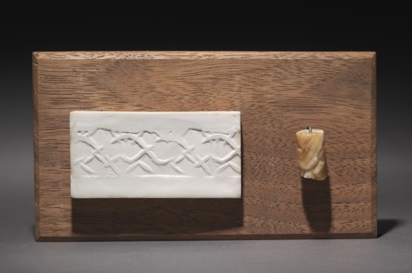 Cylinder Seal, c. 3000 BC. Mesopotamia, Early Dynastic period. Agate; diameter: 1.9 x 1.1 cm (3/4 x