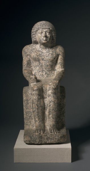 Seated Statue of Nykara, 2408-2377 BC. Egypt, Old Kingdom, Dynasty 5, reign of Niuserra or later,