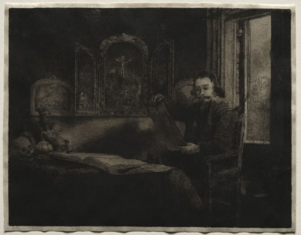 Abraham Francen, Apothecary, c. 1657. Rembrandt van Rijn (Dutch, 1606-1669). Etching, engraving and