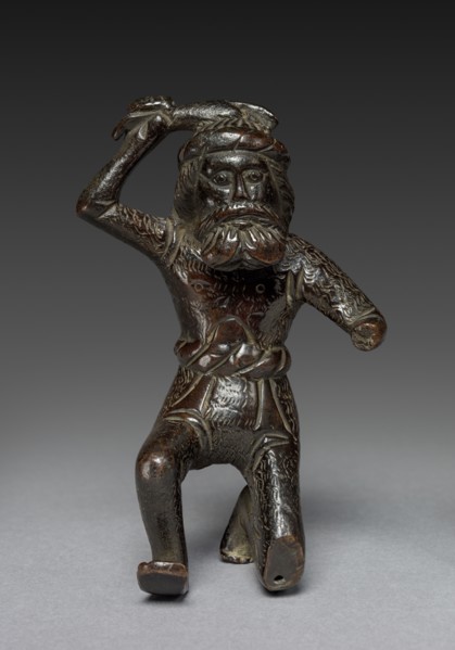 Wild Man, c. 1450. Germany, 15th century. Bronze; overall: 13.4 cm (5 1/4 in.)