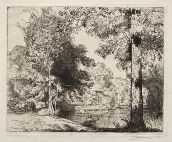 Bords de la Vie, 1908. Auguste Louis Lepère (French, 1849-1918). Etching