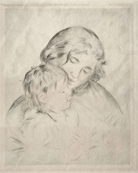 Mother and Child, 1896. Pierre-Auguste Renoir (French, 1841-1919). Etching