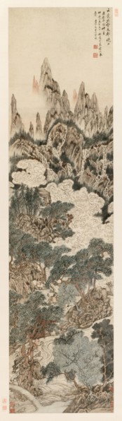 Morning Sun over the Heavenly Citadel Peak, 1614. Ding Yunpeng (Chinese, 1547-c. 1628). Hanging