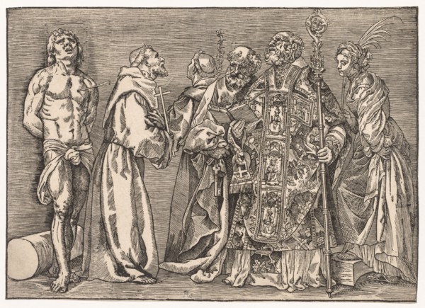 The Six Saints, c. 1535. Niccolo Boldrini (Italian, c. 1500-aft 1566), after Titian (Italian, c.