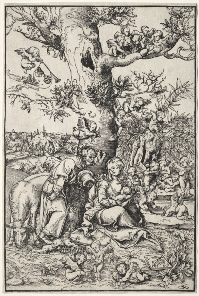 Rest on the Flight into Egypt, 1509. Lucas Cranach (German, 1472-1553). Woodcut