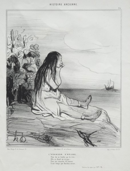 published in le Charivari (no 4 du septembre 1842): Ancient History, plate 24: The Abandonment of