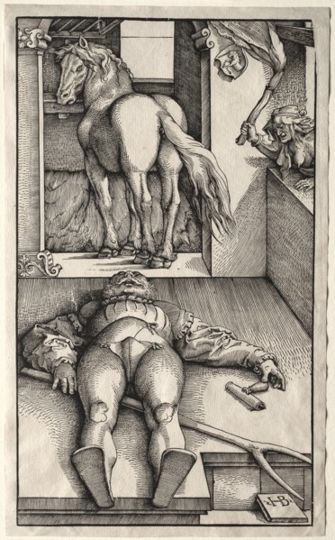 The Bewitched Groom, 1544-45. Hans Baldung (German, 1484/85-1545). Woodcut