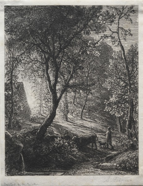 The Herdsman's Cottage, 1850. Samuel Palmer (British, 1805-1881). Etching