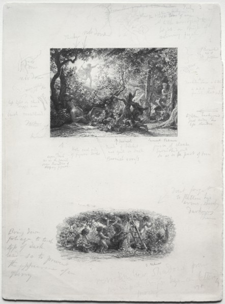 The Vine, 1852. Samuel Palmer (British, 1805-1881). Etching