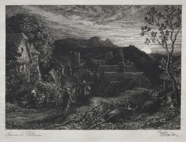 The Bellman, 1879. Samuel Palmer (British, 1805-1881). Etching
