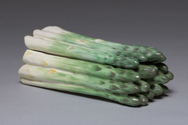 Box in the Form of Asparagus, c. 1765. Probably by Sceaux Factory (French). Tin-glazed earthenware
