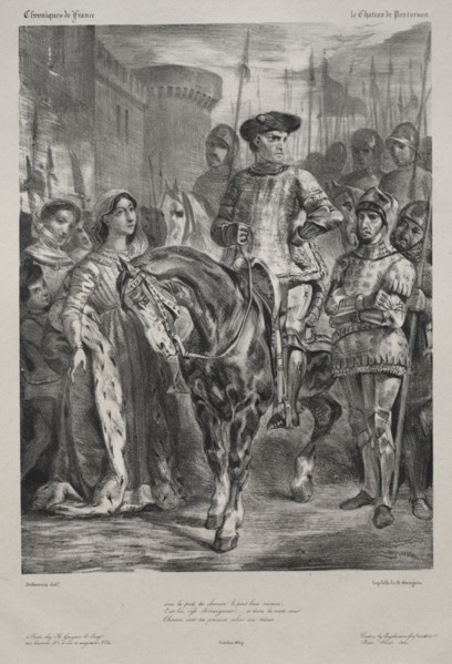Duguesclin, 1829. Eugène Delacroix (French, 1798-1863). Lithograph with chine collé; sheet: 48 x 34