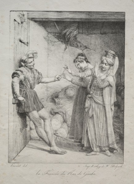 The Fiancée of the King of Garbe, 1800. Louis Hersent (French, 1777-1860). Lithograph
