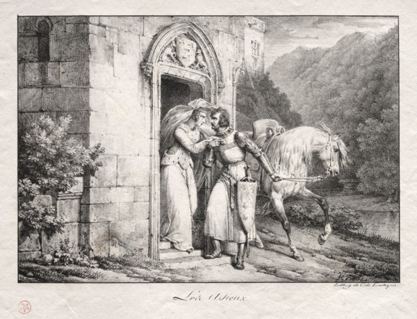 The Farewells. Horace Vernet (French, 1789-1863). Lithograph