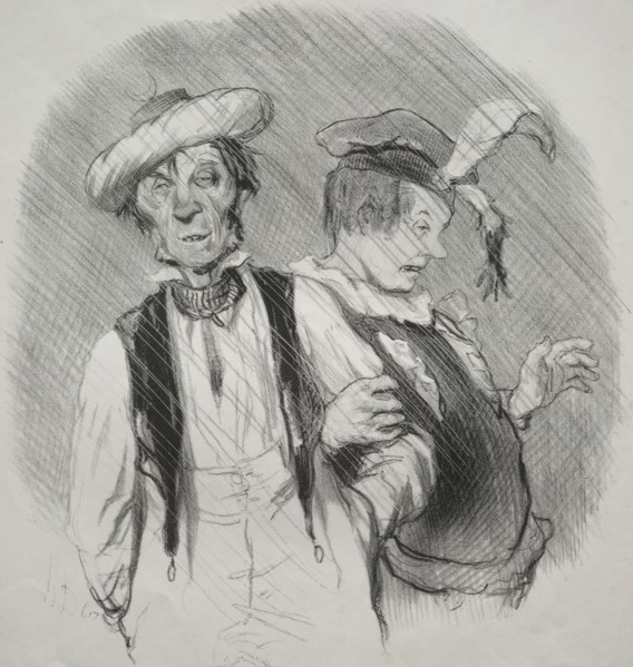 published in le Charivari (No. du 9 août 1844): The beautiful days of life, plate 18: Mardi gras,