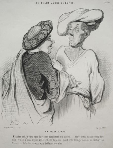 published in le Charivari (no du 9 novembre 1844): The Beautiful Days of Life, plate 30: An Indian