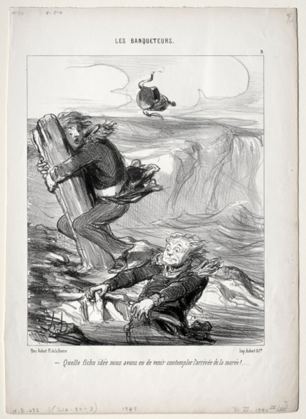 The Banqueters, plate 9: What a pitiful idea we have..., 1849. Honoré Daumier (French, 1808-1879).