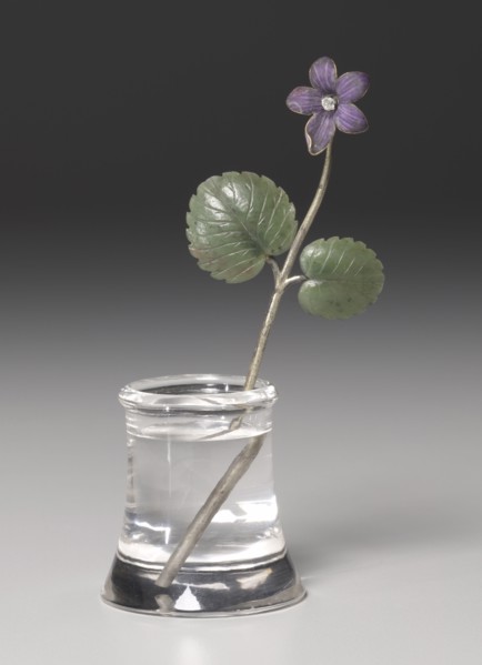 Violet, late 1800s - early 1900s. Firm of Peter Carl Fabergé (Russian, 1846-1920). Enamel, silver