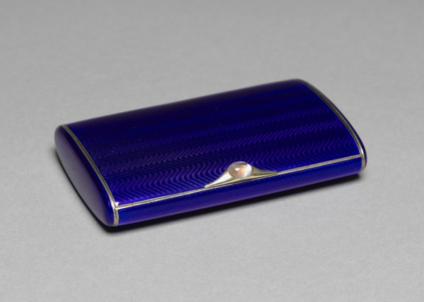 Cigarette Box, 1896-1903. Firm of Peter Carl Fabergé (Russian, 1846-1920). Silver gilt, enamel over