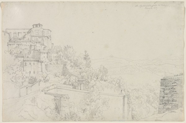 Saint Agostino from Bulagajo, Perugia (San Agostino dalla parte del Bulagajo, Perugia), 1829.