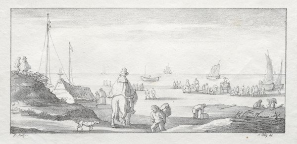 Along a Dutch Shore, 1811-1816. Ferdinand I Piloty (German, 1786-1844), after Pieter Molyn (Dutch,