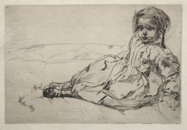 Bibi Valentin, 1859. James McNeill Whistler (American, 1834-1903). Etching; sheet: 25.4 x 19.7 cm
