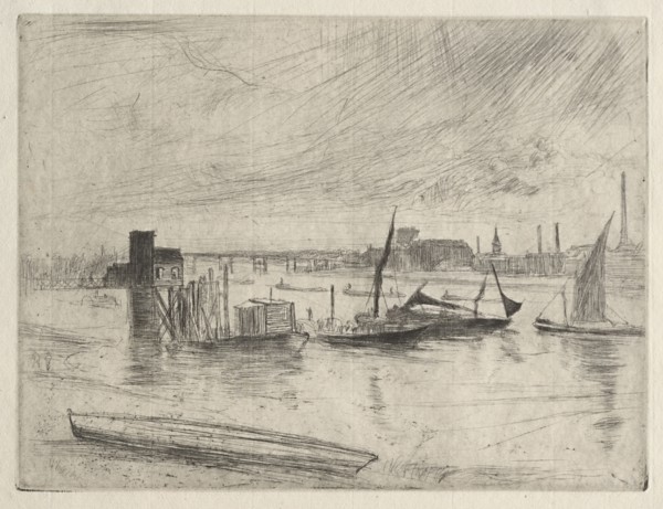 Early Morning Battersea, 1861. James McNeill Whistler (American, 1834-1903). Etching; sheet: 17.8 x