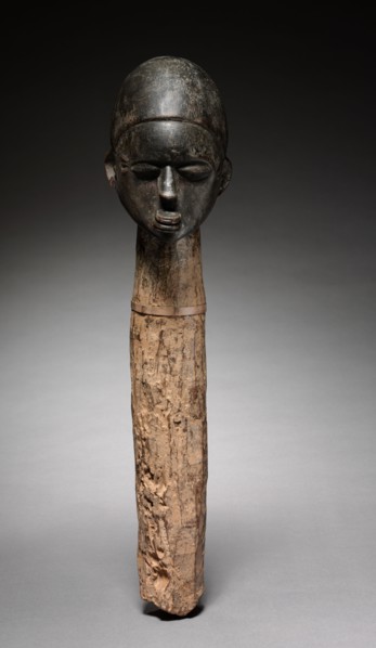 Head, c. 1900. Western Sudan, Burkina Faso, Lobi, early 20th century. Wood and pigment; overall: 63