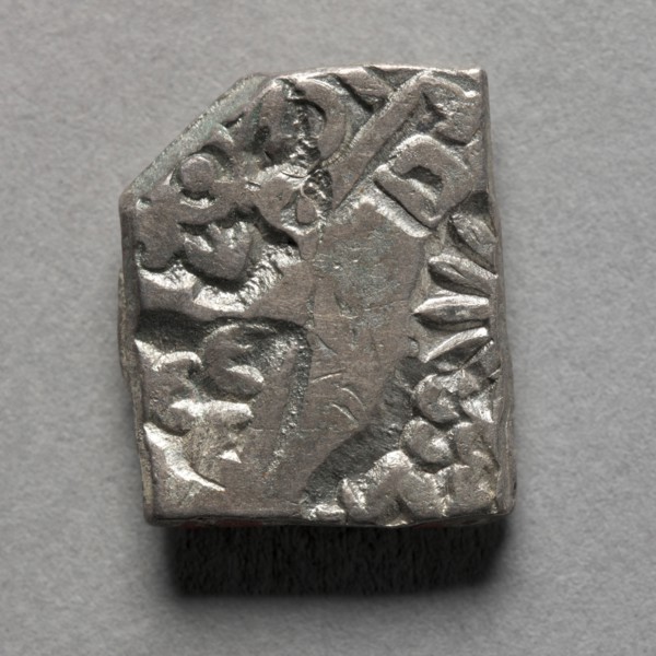 Punch-Marked Coin, 400-300 BC. India, Rajasthan, Maurya Period (322-185 BC). Silver; overall: 1.4 x