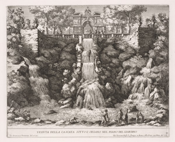 Veduta della Cascata Sotto L'Organo nel Piano del Giardino. Giovanni Francesco Venturini (Italian,