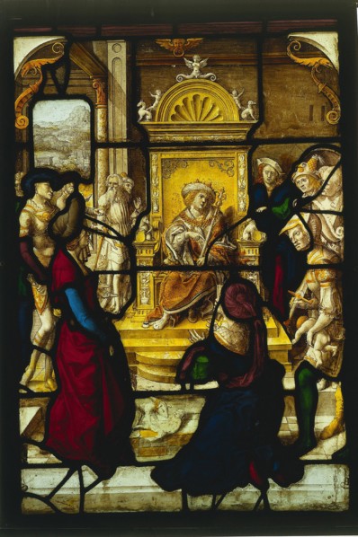 The Judgment of Solomon, c. 1530. Dirk Vellert (Netherlandish, 1480/85-1547). Pot metal, white